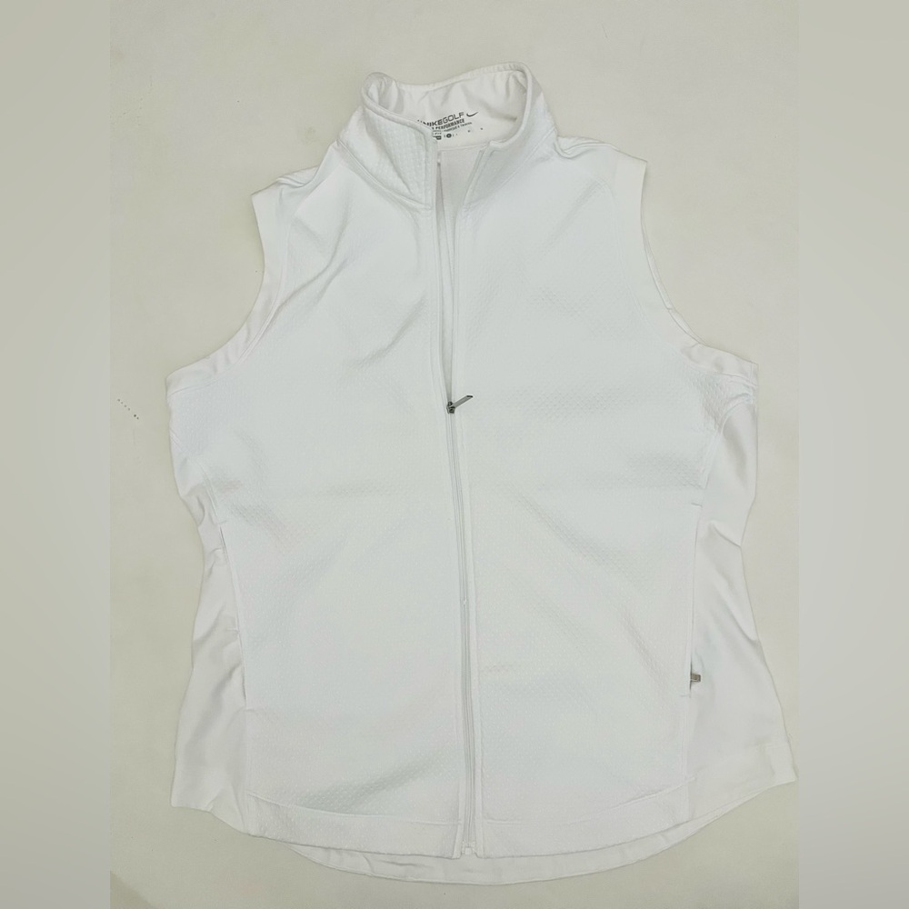 Nike Golf Tour Performance White Vest large zip front